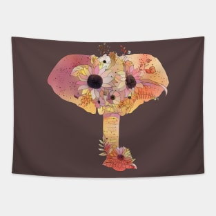 Flower Elephant Tapestry