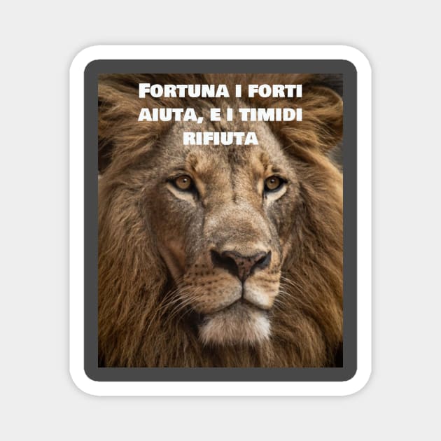 Fortuna i forti aiuta, e i timidi rifiuta Magnet by Jerry De Luca