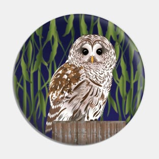 Barred Owl Pin