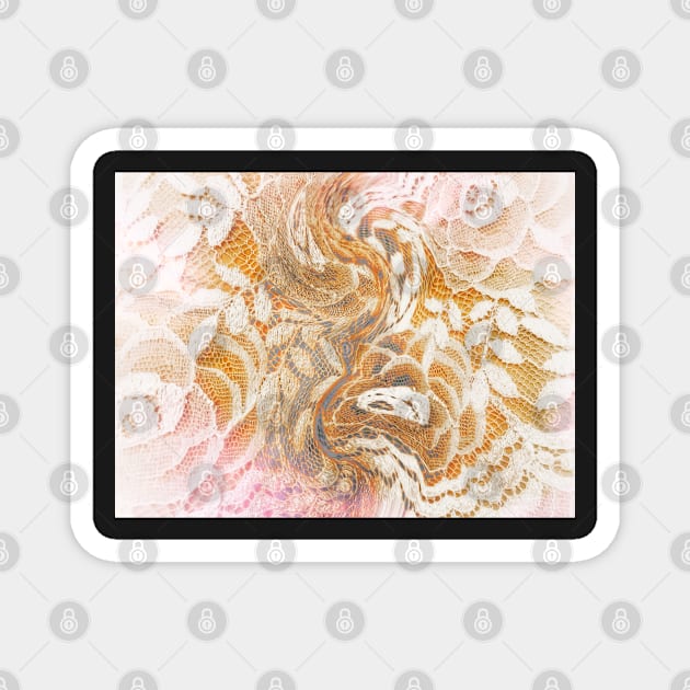 Delicate swirled lace Magnet by Khala