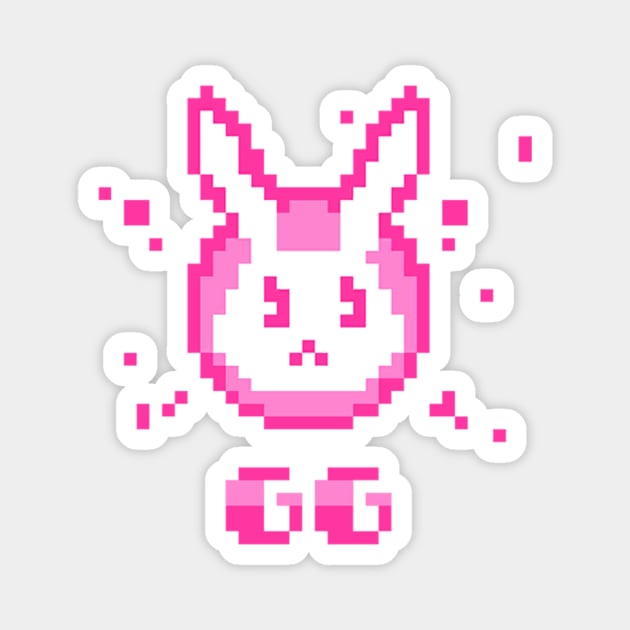 D.va Pixel Bunny Magnet by Genessis