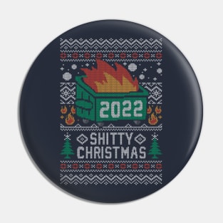 Ugly Shitty Christmas Sweater 2022 Pin