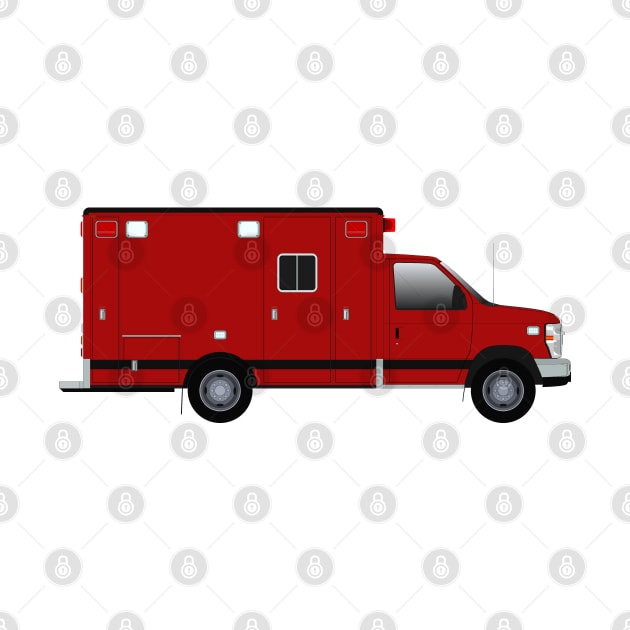 Red Los angeles privat ambulance by BassFishin