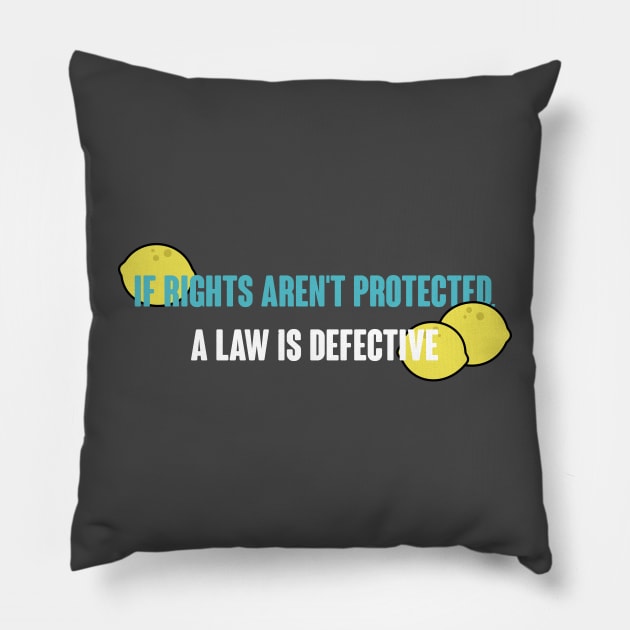 If Rights Aren't Protected, A Law is Defective Pillow by TrailGrazer