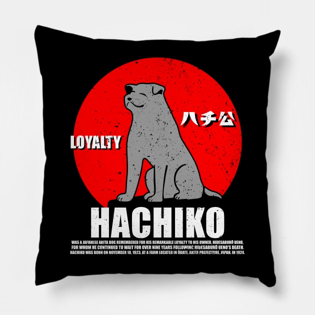 Hachiko - Icon of Loyalty Pillow by Seitori