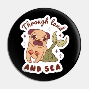 Mermaid Pug Pin