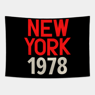 Iconic New York Birth Year Series: Timeless Typography - New York 1978 Tapestry