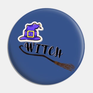 Purple witch hat - Witch stick Pin