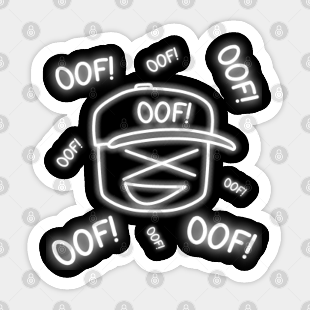 Roblox Oof Xd Face Glowing Effect Noob Meme Funny Internet Saying Kid Gamer Gift Roblox Sticker Teepublic - roblox max face