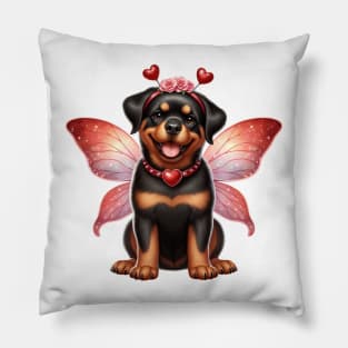 Valentine Fairy Rottweiler Dog Pillow