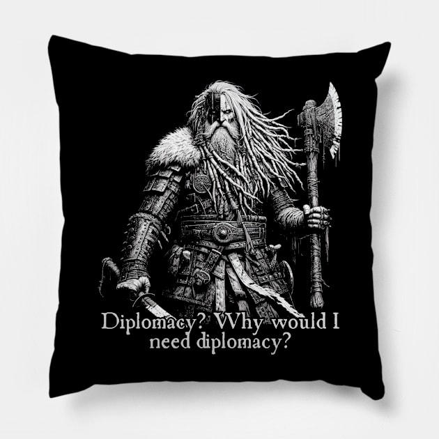 Barbarian Warrior Pillow by OddlyNoir