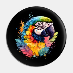 parrot lover - watercolor parrot lover Pin