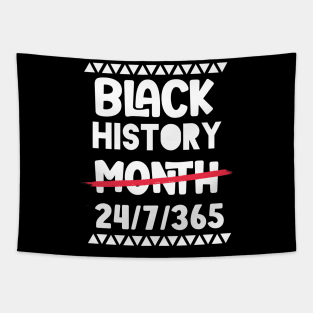 Black History Month 24/7/365 Black men African American Tapestry