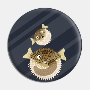 Trapped Pufferfish Pin