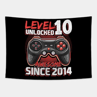 10th Birthday Gamer 10 Year Old Bday Boy Ten Son Tapestry