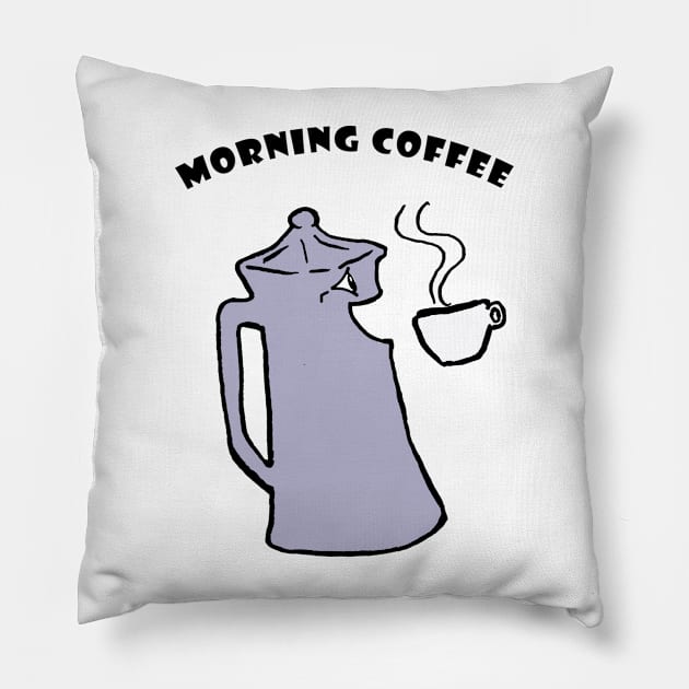 Morning coffee Pillow by matan kohn