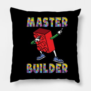 Birthday Master Brick Block Builder Pillow