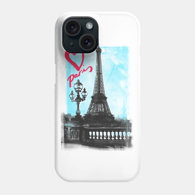 I Love Paris - Eiffel Tower Phone Case by kaliyuga