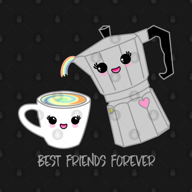 Coffee pot and cup BFF by Pendientera