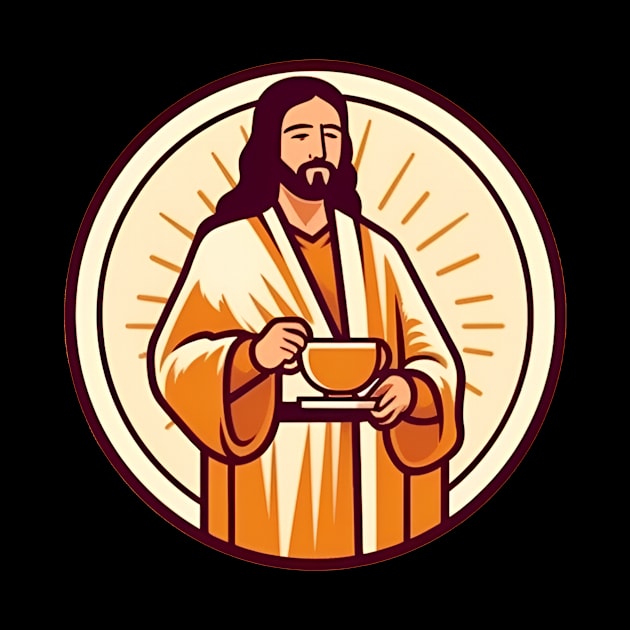 Christian Jesus Drinking Tea by dukito