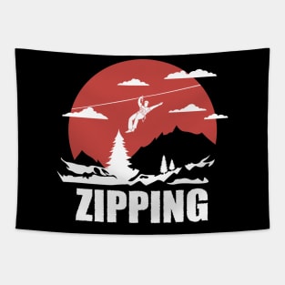 Zipline Adventure Ziplining Ziplines Gift Tapestry