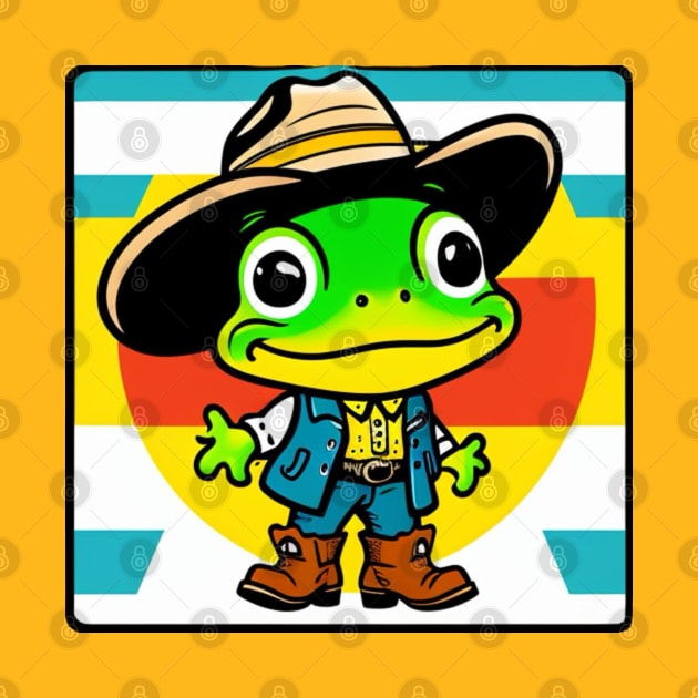 Cowboy Frog by Music Genius Art by musicgeniusart