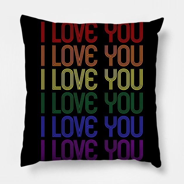 I LOVE YOU Pillow by SquareClub