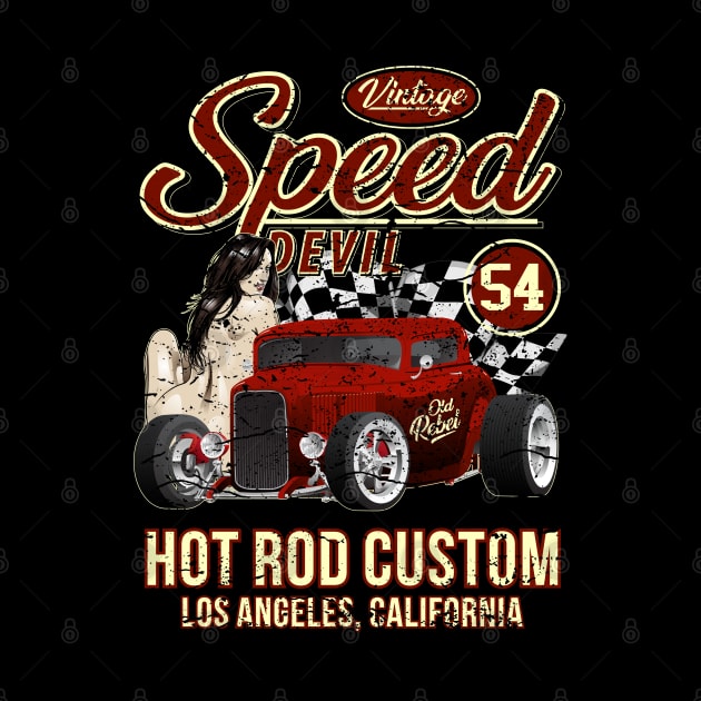 Vintage Speed Devil Hot Rod by RockabillyM