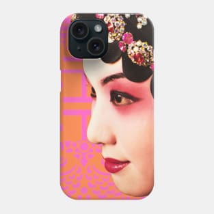Chinese Opera Star Pink with Orange Double Happiness Symbol- Hong Kong Retro Phone Case