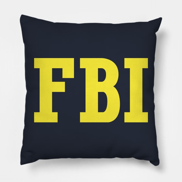 FBI Logo (front and back) Pillow by GraphicGibbon