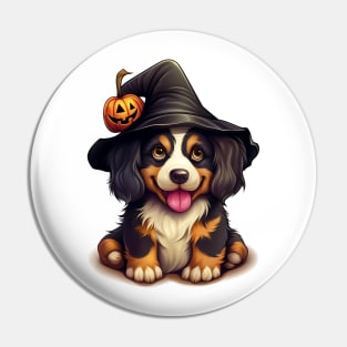 Halloween Bernese Mountain Dog #1 Pin