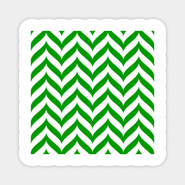 Green Chevrons Magnet by Makanahele