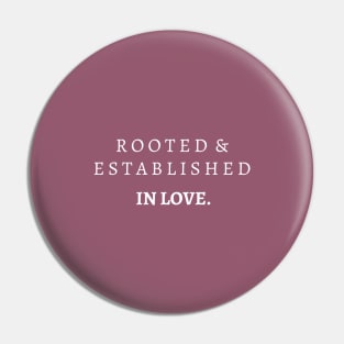 Aesthetic Christian Bible Verse Ephesians 3:17 Rooted and Established in Love Pin