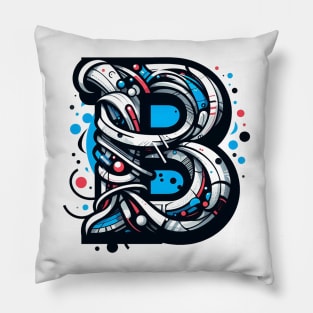 Letter B design graffity style Pillow