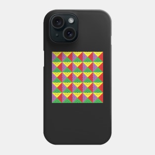 Funky Squares Red Purple Yellow Green Phone Case