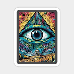 All Seeing Eye The Psychedelic Reality of Our Time Magnet