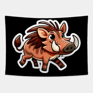 Kawaii Warthog Tapestry