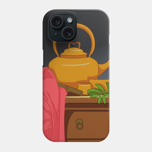 Tea pot illustration Phone Case by Orange-C