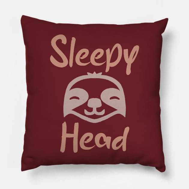 Sloth Sleepy Head Pillow by SubtleSplit