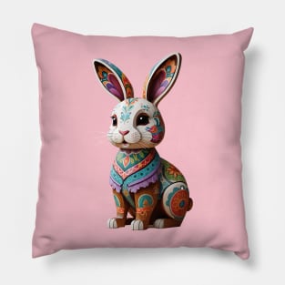 Floral Rabbit Pillow