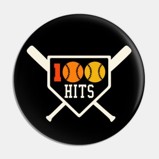 100 Hits Softball Baseball Coach High School Softball Mom Pin