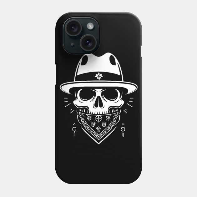 Gangster skull Phone Case by ADERIUM