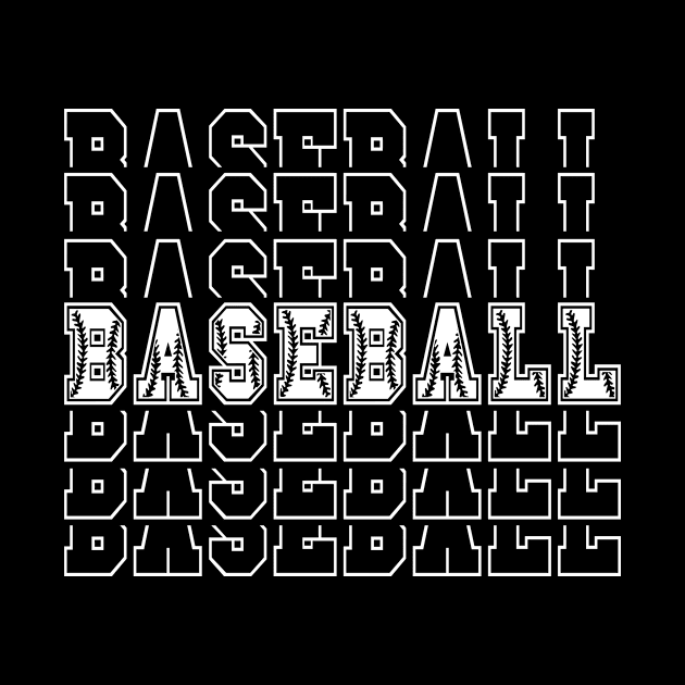 Baseball Typography by Foxxy Merch