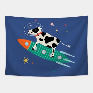 Cow in Space Tapestry