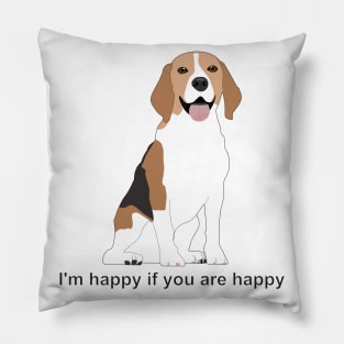 Beagle breed dog with open mouth Pillow