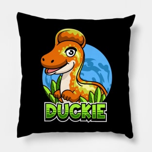 Cute Corythosaurus Dino Cartoon Pillow