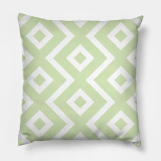Mint Green Diamond Pastel Color Pattern Pillow