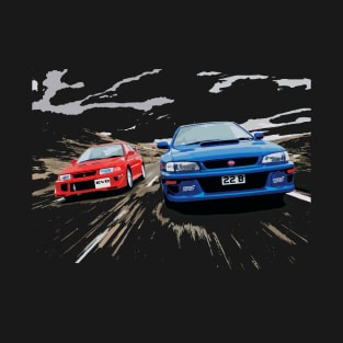 evo 6 TME vs sti 22B T-Shirt