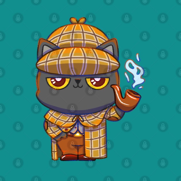 Cute Sherlock Holmes Kitty Cat by Sardoodles