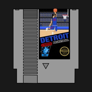 Detroit Basketball 8 bit pixel art cartridge design T-Shirt
